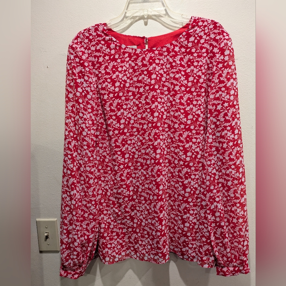 Hobbs Floral Red Women's Top Size 14